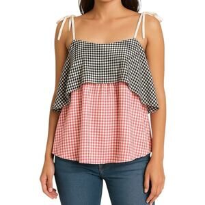 Eliza Faulkner Gingham Sleeveless Top